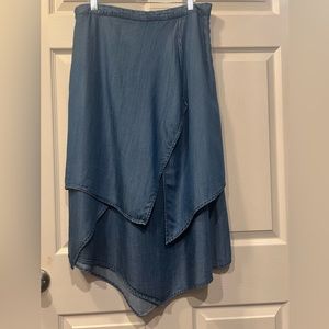 Sahalie Vintage Layered Unique Jean Skirt Size 12